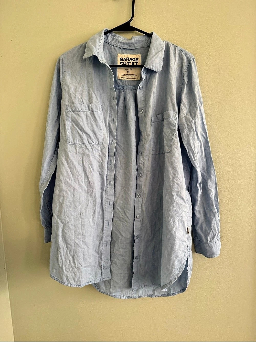 Garage Blue Button Down Shirt Size Small